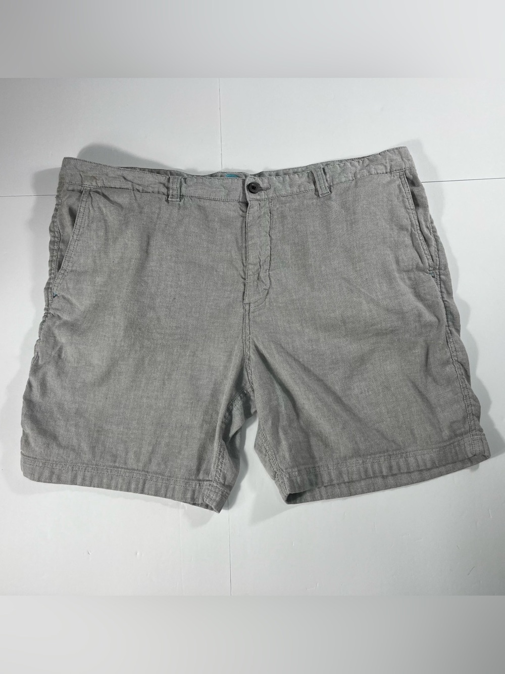 Men's Gray Casual Linen-Blend Shorts